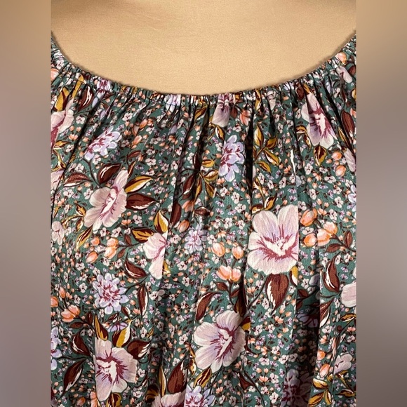 WILLOW & ROOT Floral Off The Shoulder‎ Top NWT XS - Picture 7 of 9